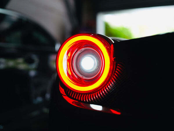 For 10-15 Ferrari 458 Italia AlphaRex NOVA Prismatic LED Red Smoked Tail Lights