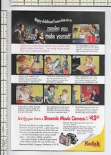 Brownie Movie Camera Eastman Kodak Company 1952 magazine print ad