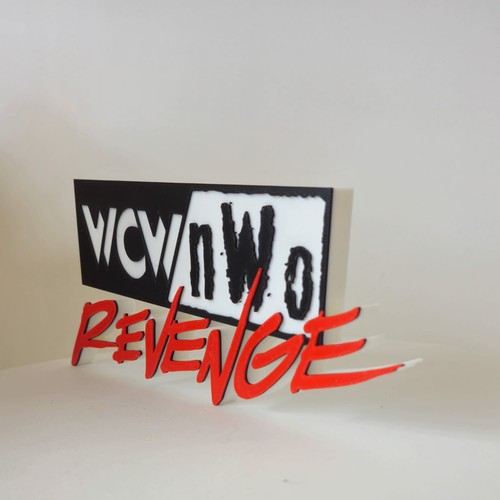 WCW | nWo Revenge 3D printed Self Standing Wrestling Shelf Display Stand - Picture 2 of 5