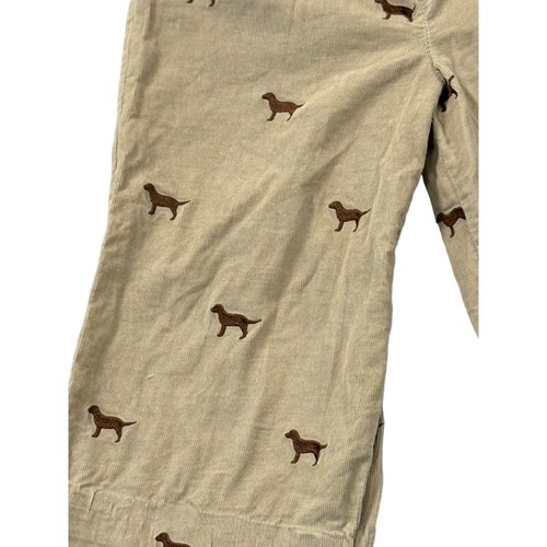 Vintage Boys corduroys khaki pants with embroidered pet dogs size 7, embroidered - Picture 3 of 5