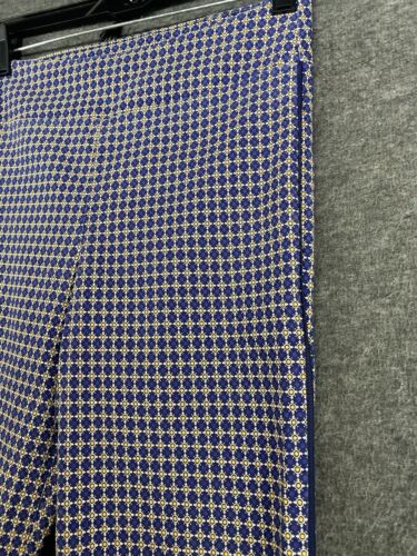 Pantalones ajustados elásticos para mujer Margaret M talla pequeña con estampado geométrico azul - Imagen 7 de 17