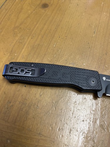 SOG Terminus Slipjoint BD1 Stainless Clip Pt Black G10 Folding Knife TM1002BX - Picture 3 of 6