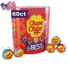 Candy Lollipops 5 Assorted Flavors 60 Count Drum Pack of 1 FREE SHIPPING