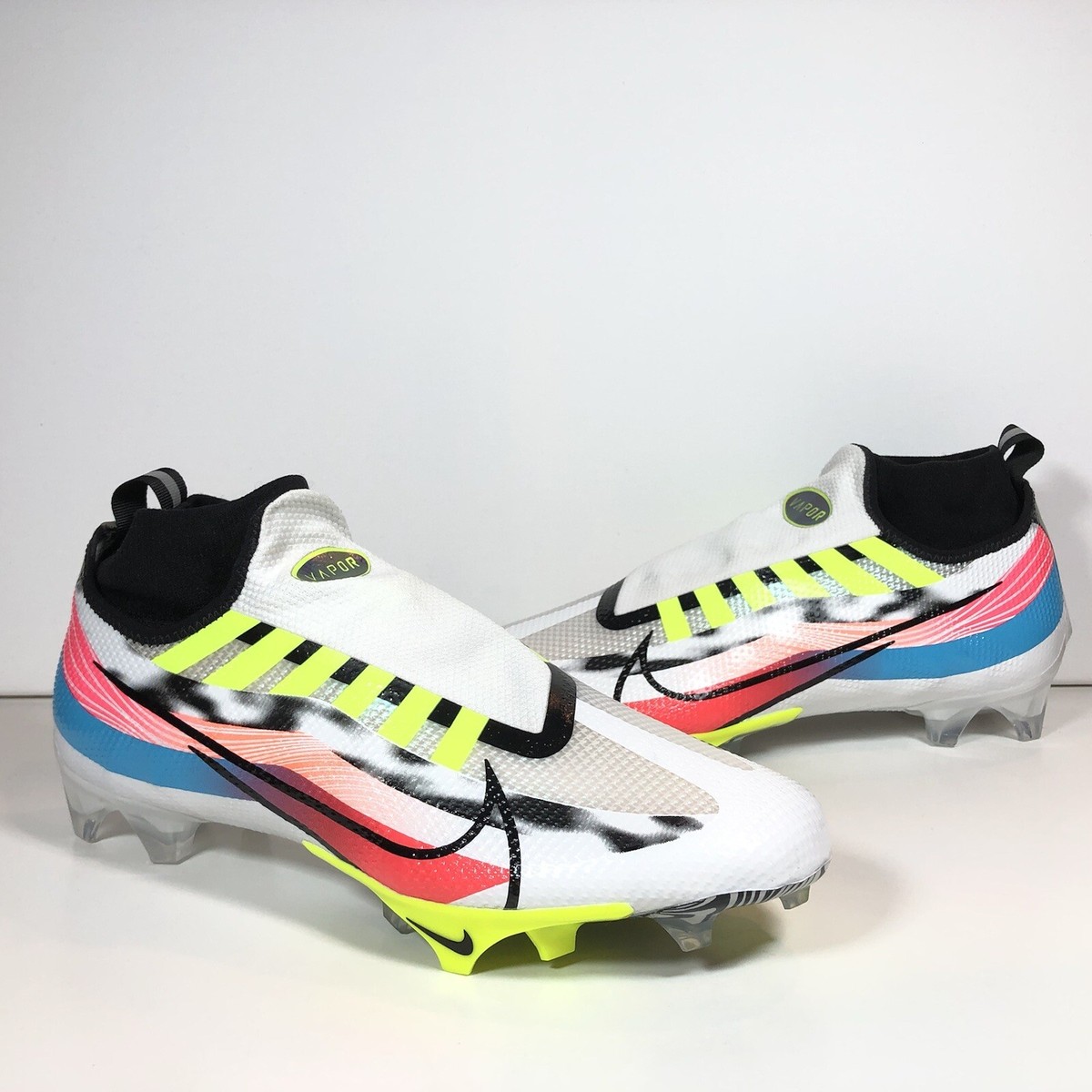 NIKE VAPOR EDGE PRO 360 OBJ MULTICOLOR FOOTBALL CLEATS DR5398-100 MENS SIZE 13 Nike Vapor Edge Elite 360 NBY Mens Football Cleats White OBJ  main image 2