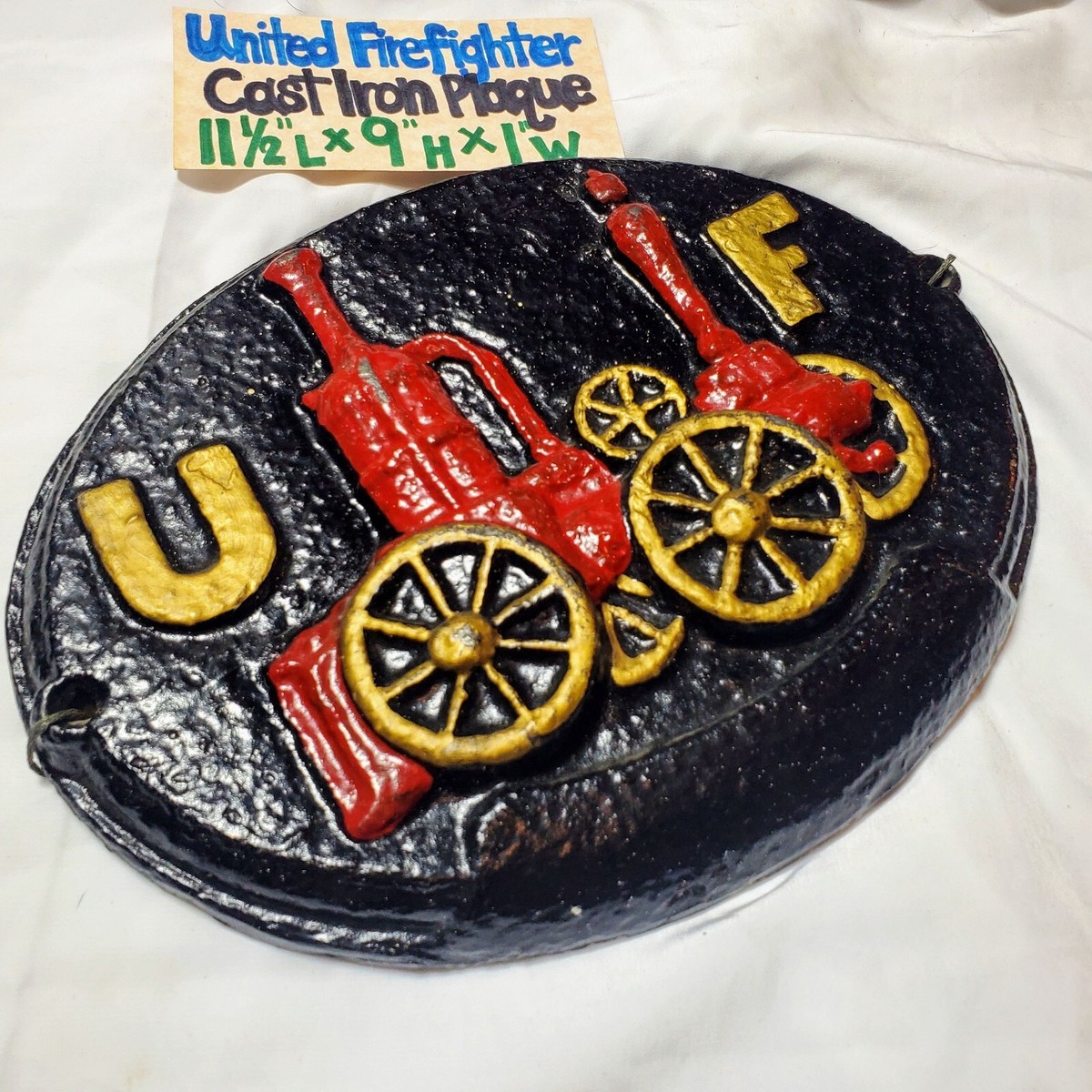 Vintage UF United Firefighter Insurance Steam Fire Engine Cast