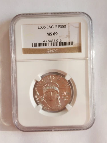 2006 Platinum Eagle P$50 MS 69 NGC Coin