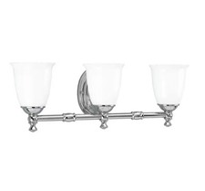 Progress Lighting P3029 Victorian 3 Light Bathroom Vanity Light - Chrome