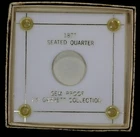 1877 Seated Liberty Quarter Proof Garrett Collection Capital Plastics Holder Box