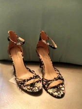 Floral Print Ankle Strap