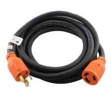 10ft 30A 250V 3-Prong NEMA L6-30 Industrial Locking Extension Cord by AC WORKS®