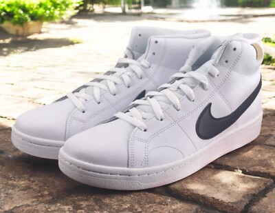 Nike COURT ROYALE High NBA Basketball White Black Shoes Mens 13 NEW Fast  Ship