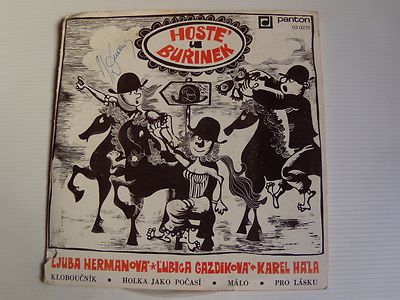 MUZIKA BEZ KAPELNIKA ''hoste u burinek'' 7'' EP 1972 Gatefold Cezch PANTON 03 0279