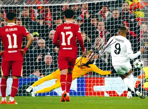 CAOIMHIN KELLEHER SIGNED LIVERPOOL MBAPPE PEN SAVE 16X12 PHOTO (AFTAL COA) 5