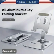 Universal Metal Desk Tabletop Phone iPad Tablet Stand Holder Foldable Adjustable