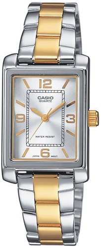 CASIO Damenarmbanduhr LTP-1234PSG-7AEG Quarzuhr Analog Edelstahl 32x21mm B-WARE