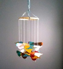 Handmade Bird Baby Mobile,  Multicolour Baby Room Bird Mobile