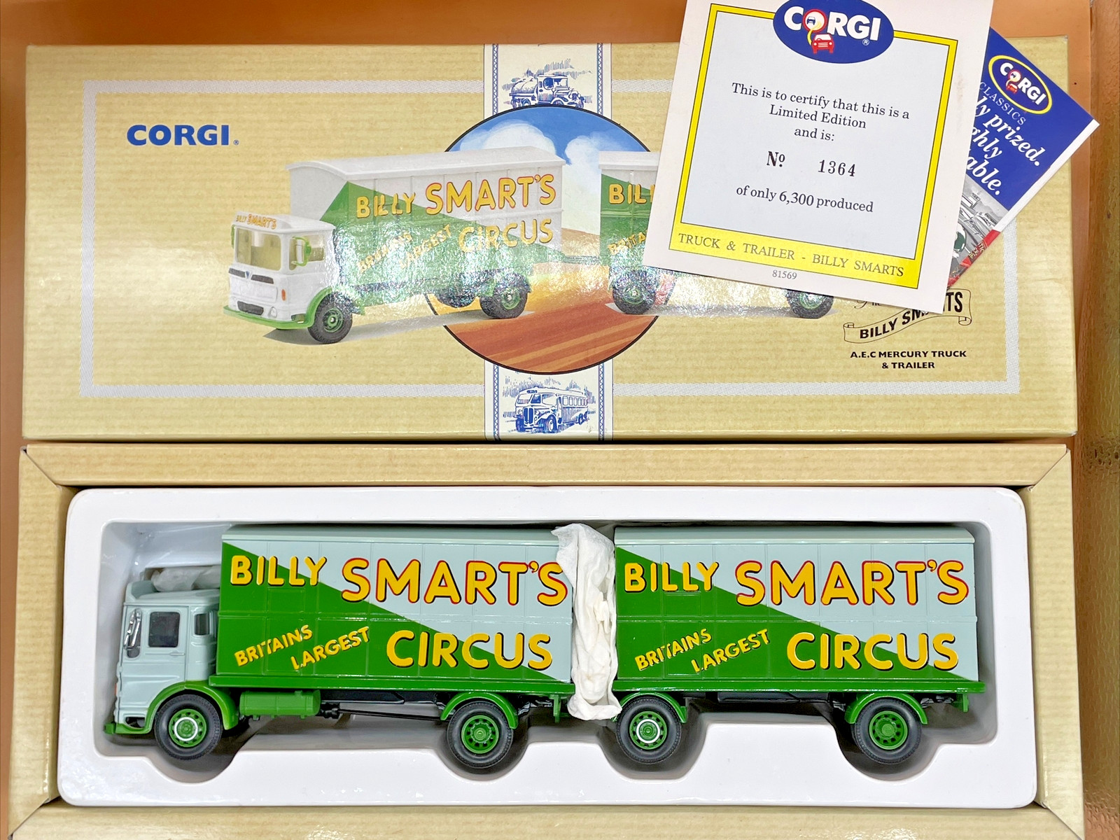 Corgi 97891 AEC Mercury Billy Smart Circus Truck Trailer 1:50 Boxed Cert