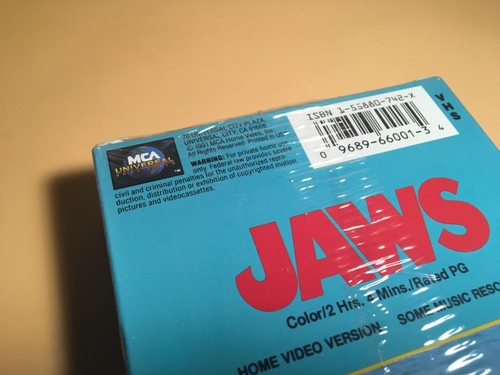 JAWS (VHS, 1991) Factory Sealed Tape - Watermarks - Near Mint - Picture 12 of 16