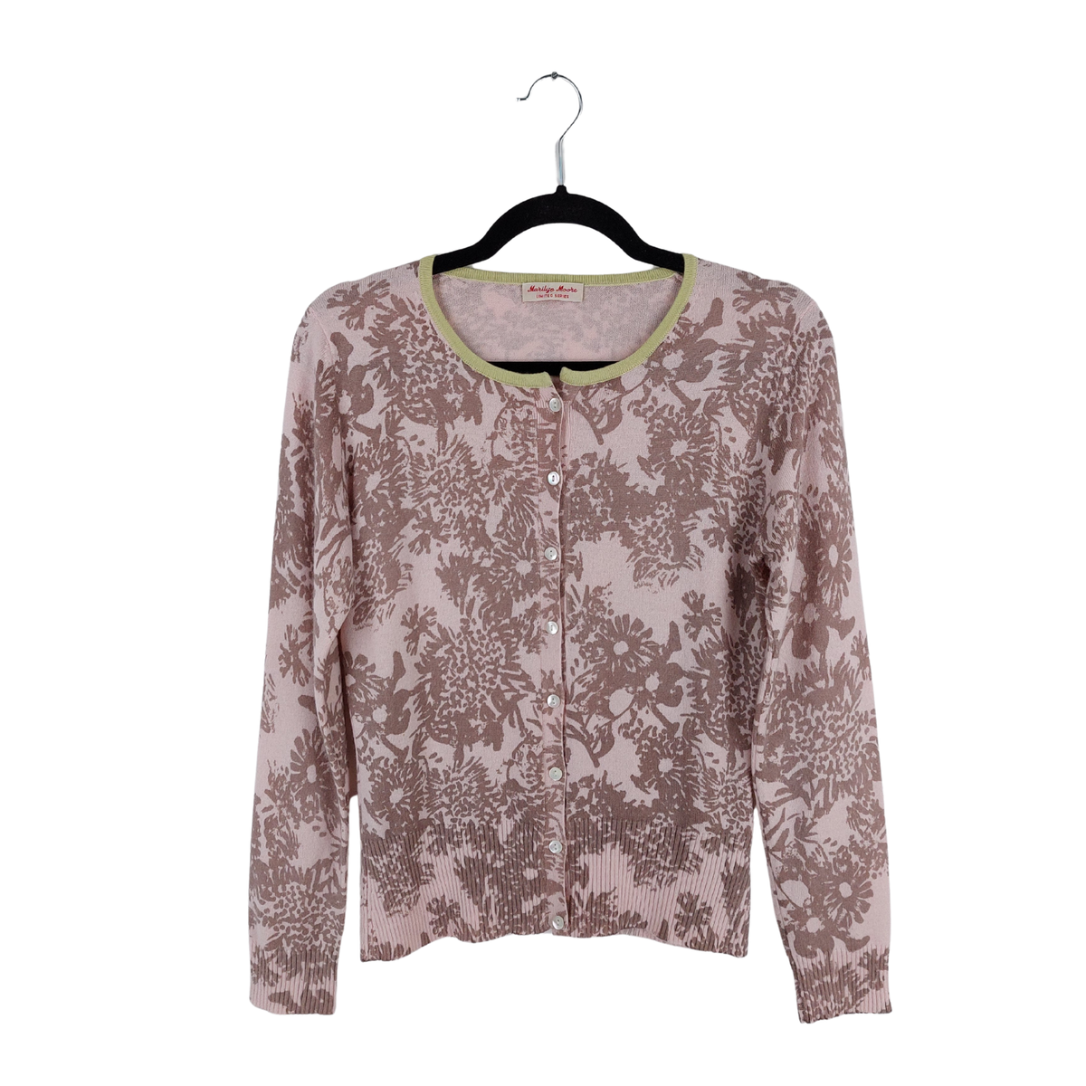 Marilyn Moore Size Medium Floral Vintage Dyed 50% Cashmere 50