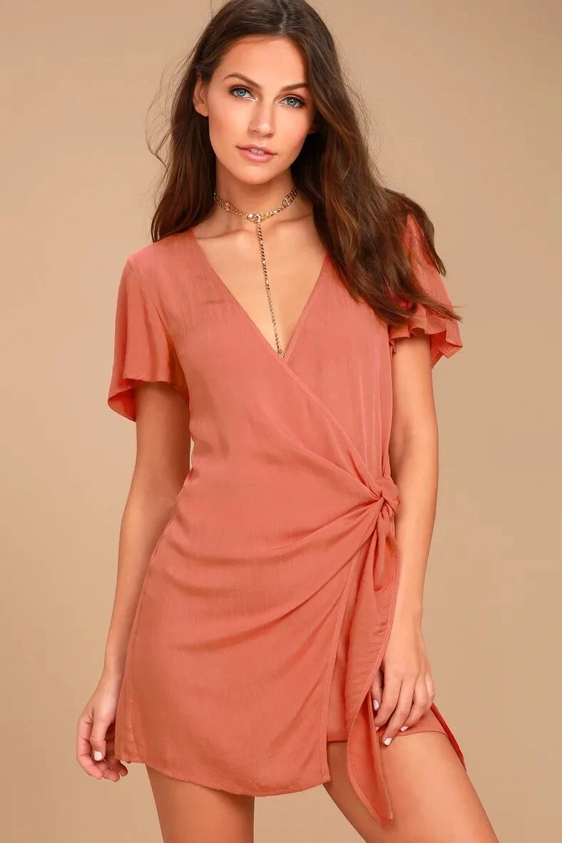 Vashti rusty rose store wrap dress