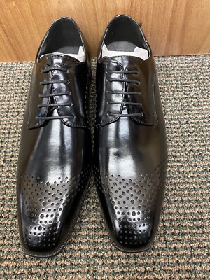 Antonio Cerrelli Black Lace-up Men's Dress Shoes Sizes 7.5-15 Style # 6873