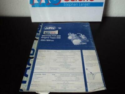 KTM Motor 250 300 cc Motor Typ 546 Ersatzteilkatalog part list Engine 1990 B2446