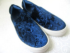 JSlides Velvet Slip-On Sneakers Angelica Navy Floral Size 9M NEW