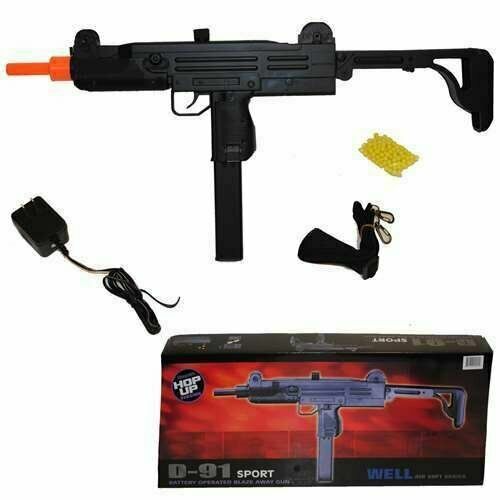 Well Full Auto Airsoft Electric AEG Mac 10 11 Uzi Rifle Pistol Hand Gun
