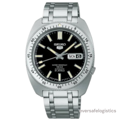 SEIKO 5 Sports SBSA313 バンビ製ミラネーゼ付き Seiko 5 Sports Heritage Design SBSA313 Men's Watch Black Dial Day