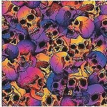 Digitally Printed "Skull Light" by the yard