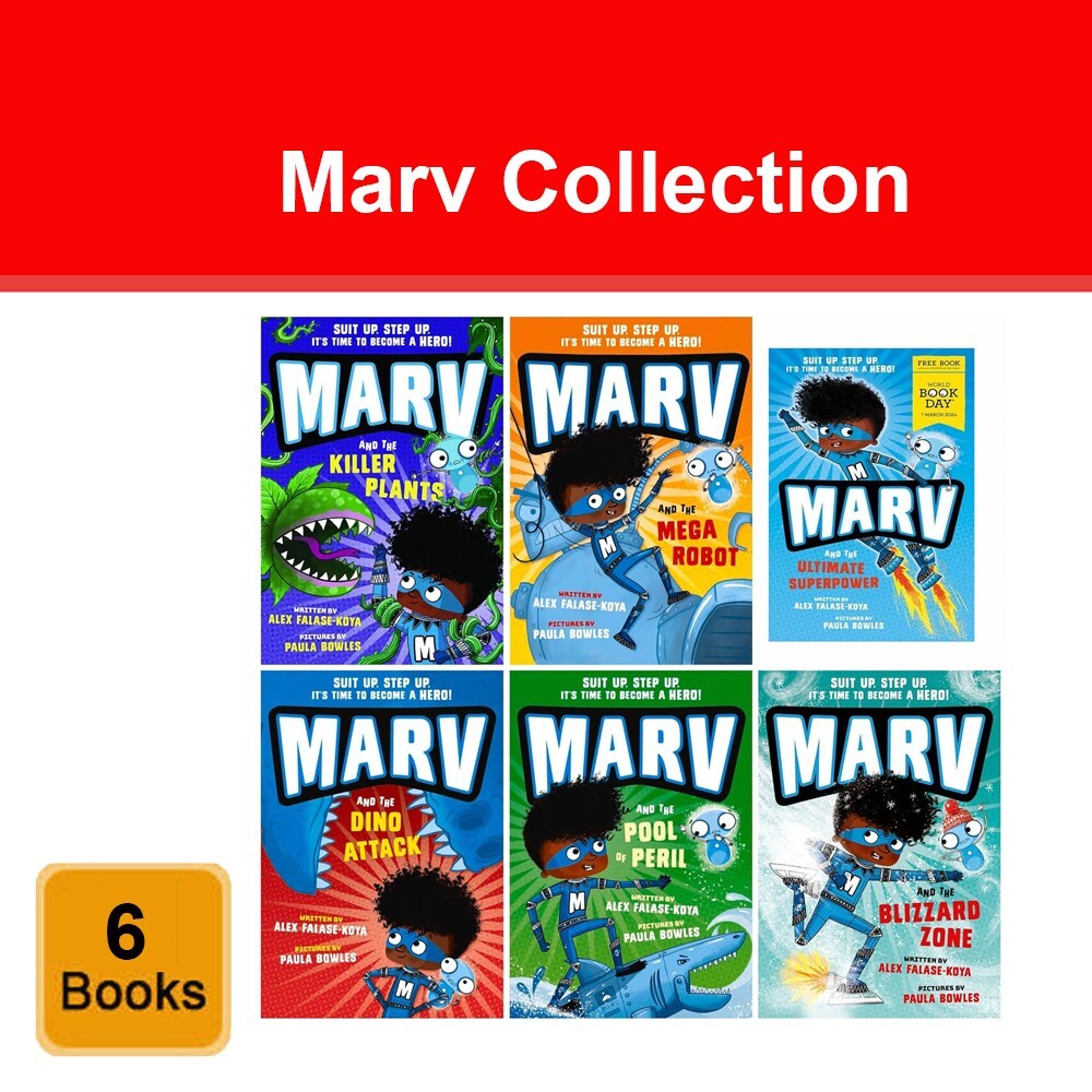 Marv Series 6 Books Collection Set by Alex Falase-Koya Marv Ultimate Superpower