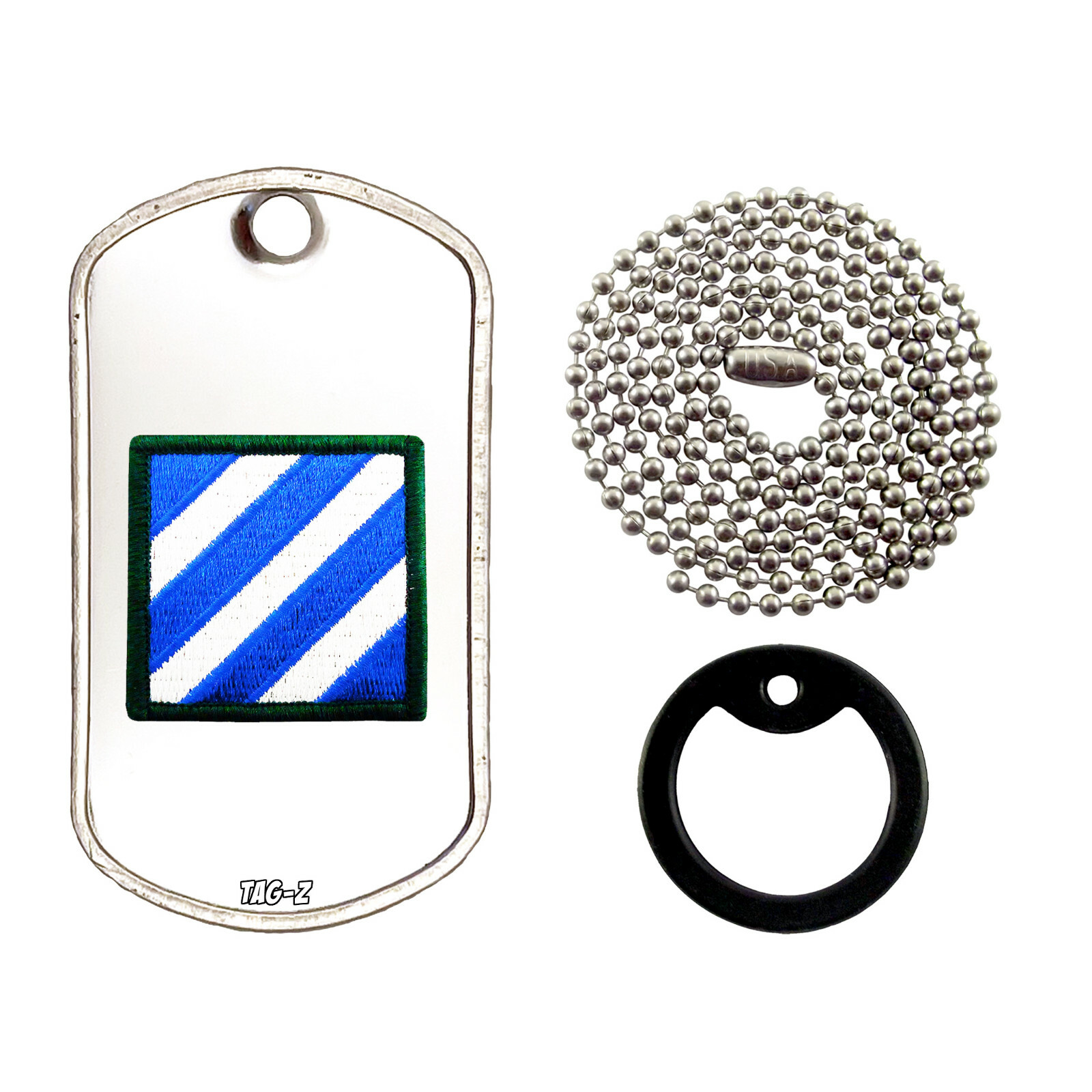 3RD INFANTRY DIVISION PATCH - NECKLACE - Tag-Z Military Dog Tags