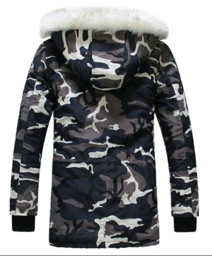 Men Winter Jacket Camouflage Thicken Jackets Hooded Fleece