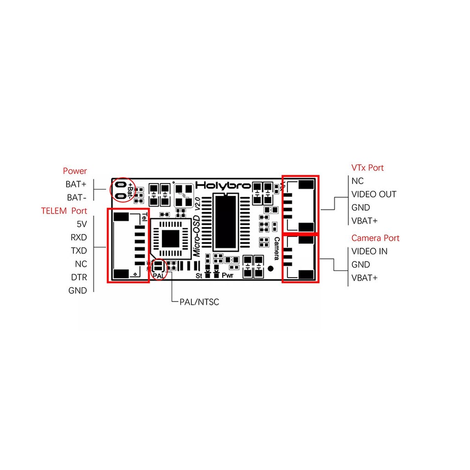 Holybro Micro OSD V2 Module for Pixhawk4 / Pixhawk4 Flight Controller ...