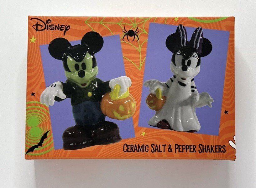 Disney Halloween Frankenstein Mickey & Bride Minnie Mouse Salt