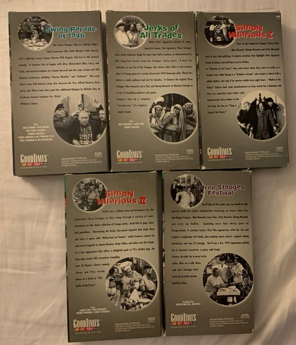 The Three Stooges VHS Video Tape Movie Collector's 5 TV Series - Picture 7 of 12