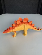 Vintage Imperial Dinosaur 10" Stegosaurus 1985 Rubber Dinosaur Hong Kong