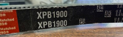 GATES Metric V-Belt,XPB,1900mm, XPB1900