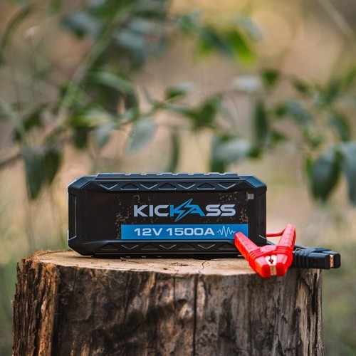 KickAss 12V, 1500A Portable Car Jump Starter with Power Bank - 3000A Peak - Picture 2 of 11