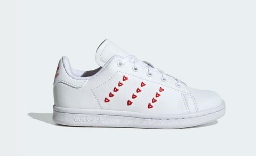Scarpe da bambina Adidas Stan Smith EG6500 bianco cuori sneakers sportiva  nuovo | eBay