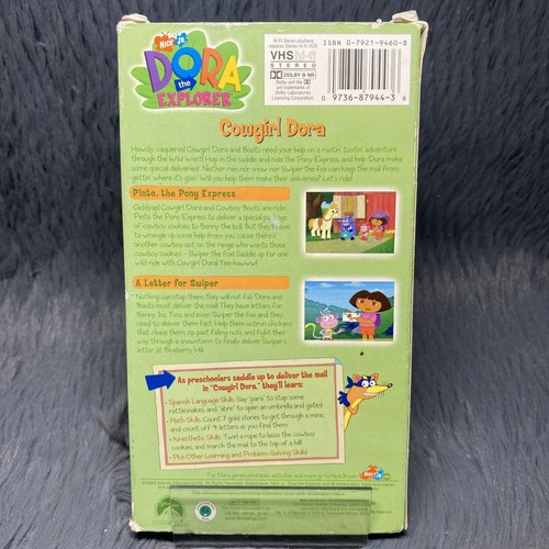Nick Jr Dora The Explorer Cowgirl Dora VHS Tape Nickelodeon Wild West Adventures - Picture 4 of 8