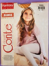 Conte Fantasy 3D Effect Tights For Girls - Blanca /Orange/ 104-110cm