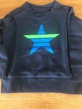 Sweat-shirt enfant imprimé main, coton bio, étoile