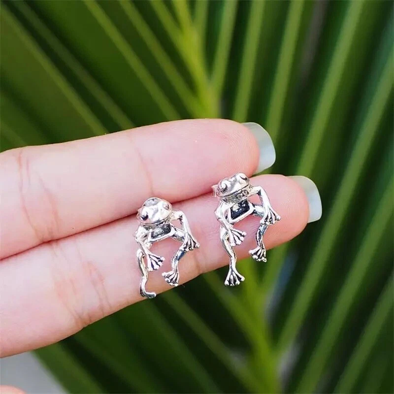 PENDIENTES RANA Punk Sapo Mujeres Niñas Animal Gótico Piercing Foto 3 de 4