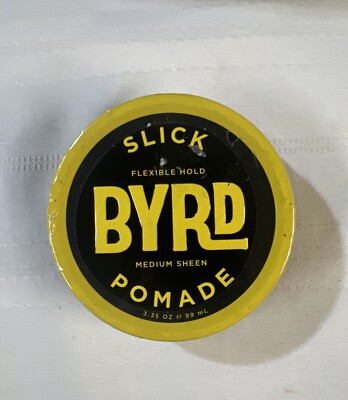 BYRD Slick Pomade Flexible Hold Medium Sheen 3.35 oz Brand New Sealed Canister
