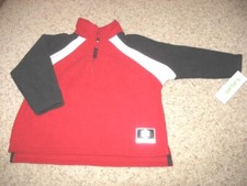 Brand New Boys Carters Red Fleece Sweat Shirt Sweatshirt Size 2T