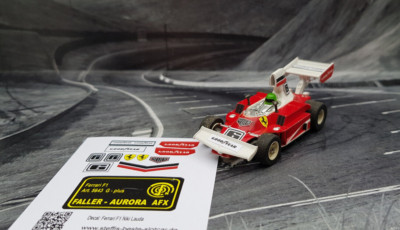 Faller AMS AURORA AFX G-Plus Ferrari F1 #6 ''Niki Lauda''  Repro Sticker
