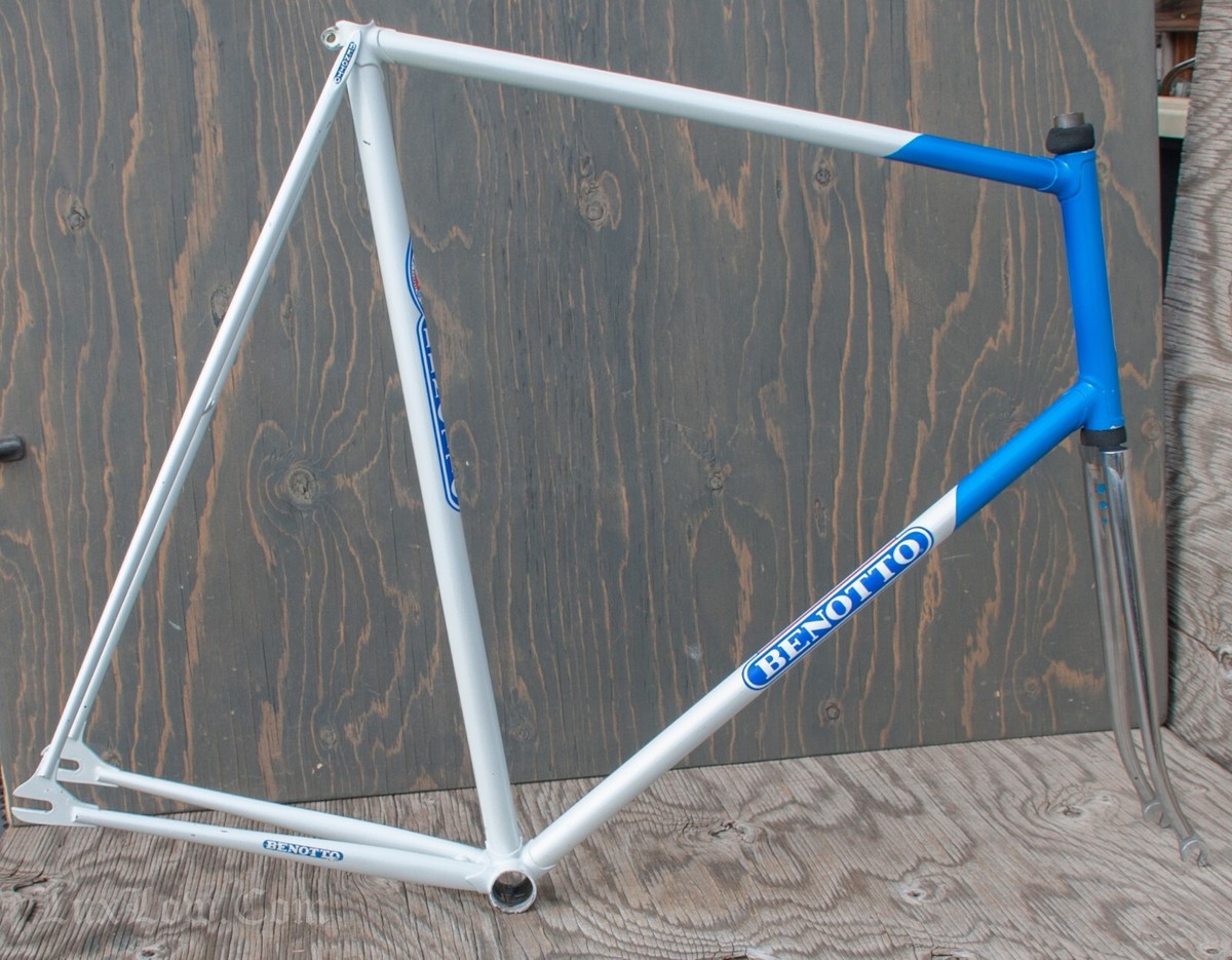 NOS Vintage Benotto 71cm Track Bike FRAME & FORK Columbus Huge NBA