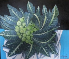 AFFARE!!! RENZO MESCHIS - olio su tela - natura morta con grafica omaggio