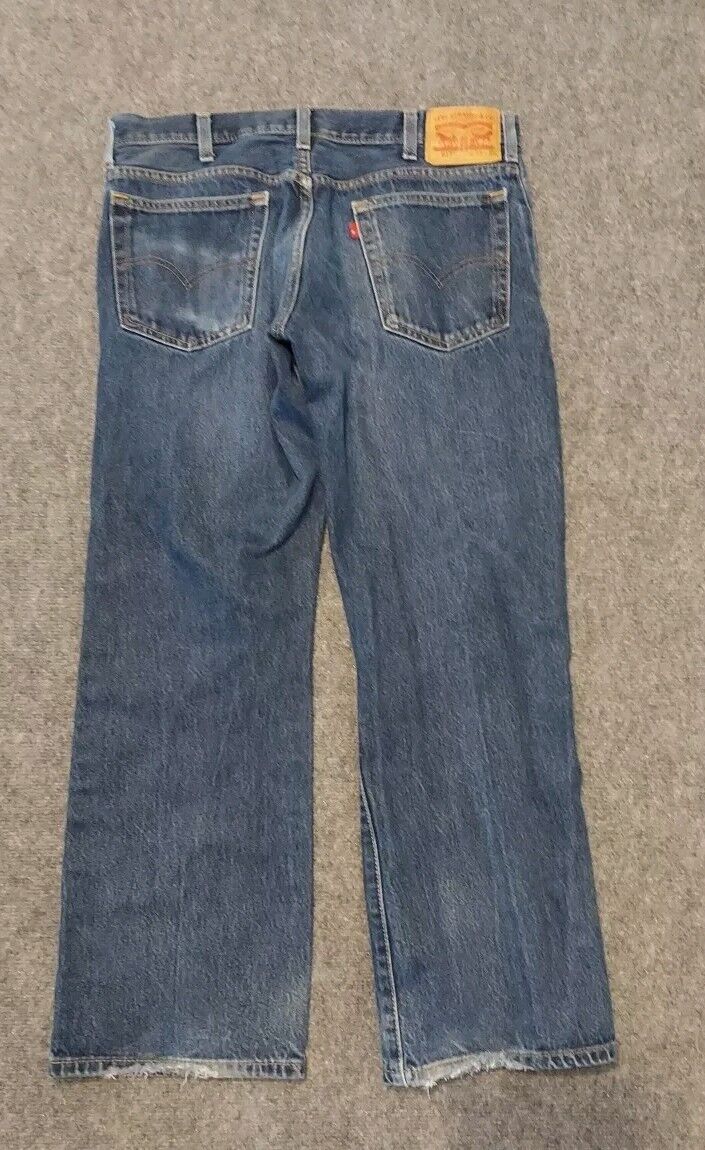 Levis Bootcut Jeans Mens 35x30 Blue 517 100% Cott… - image 7